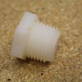 1/2" Nylon Hex Head Plug Fitting