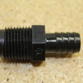 1/2" Hose Barb X 1/2" MPT Poly. Male Fitting