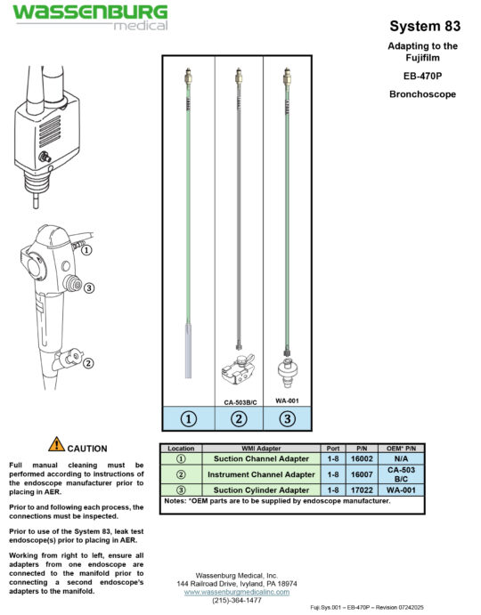 Adapting to Fujifilm EB-470P Bronchoscope