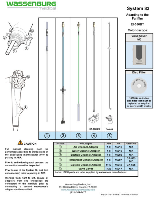 Adapting to Fujifilm EI-580BT Colonoscope