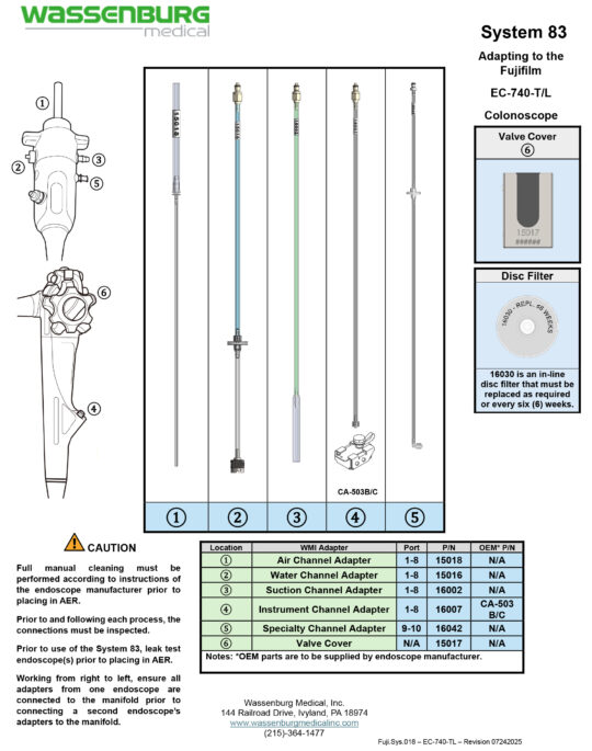 Adapting to Fujifilm EC-740-T/L Colonoscope