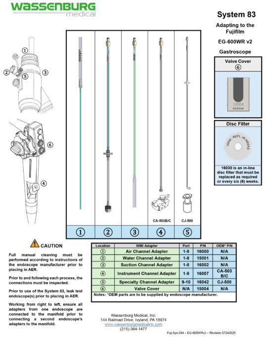 Fuji.Sys.034 - EG-600WRv2 - Rev 07242025 Adapting to Fujifilm EG-600WR v2 Gastroscope