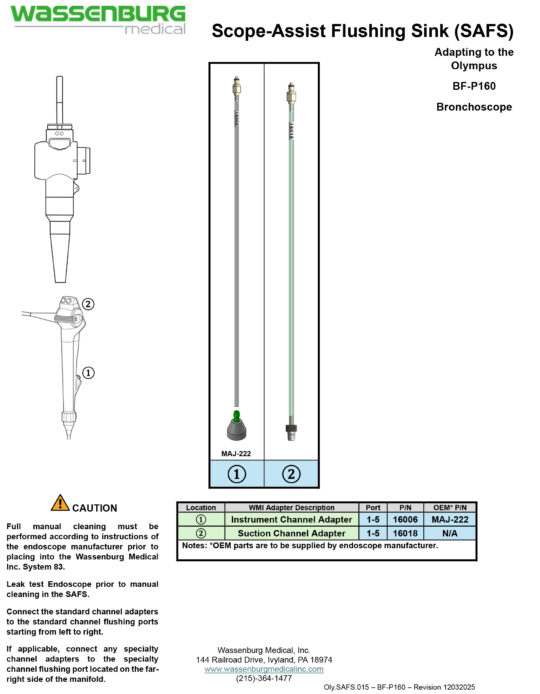 Oly.SAFS.015 - BF-P160 - Revision 12032025 Adapting to Olympus BF-P160 Bronchoscope