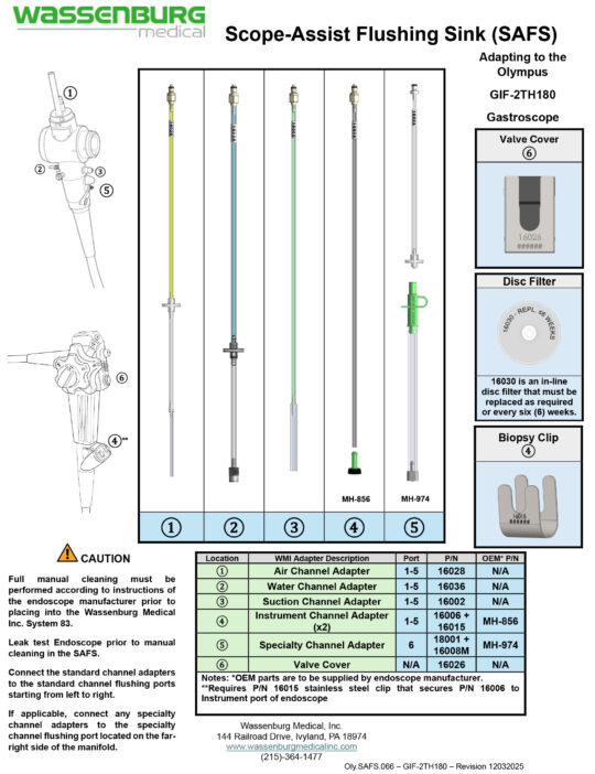 Oly.SAFS.066 - GIF-2TH180 - Rev 12032025 Adapting to Olympus GIF-2TH180 Gastroscope