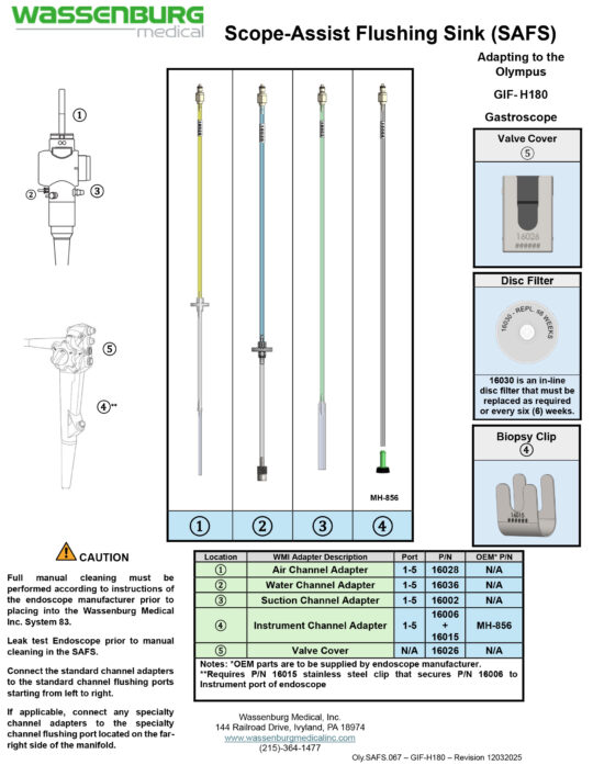 Oly.SAFS.067 - GIF-H180 - Rev 12032025 Adapting to Olympus GIF-H180 Gastroscope