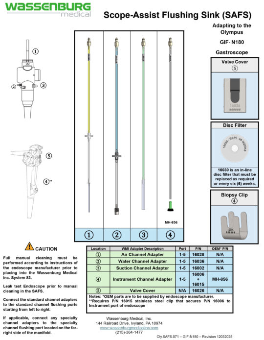Oly.SAFS.071 - GIF-N180 - Rev 12032025 Adapting to Olympus GIF-N180 Gastroscope