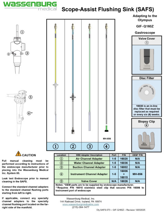 Oly.SAFS.073 - GIF-Q160Z - Rev 12032025 Adapting to Olympus GIF-Q160Z Gastroscope