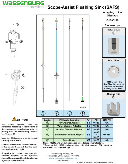 Oly.SAFS.074 - GIF-Q180 - Rev 12032025 Adapting to Olympus GIF-Q180 Gastroscope