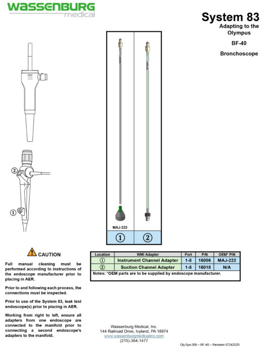 Adapting to Olympus BF-40 Bronchoscope
