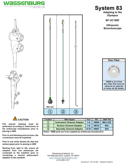 Adapting to Olympus BF-UC180F Ultrasonic Bronchoscope
