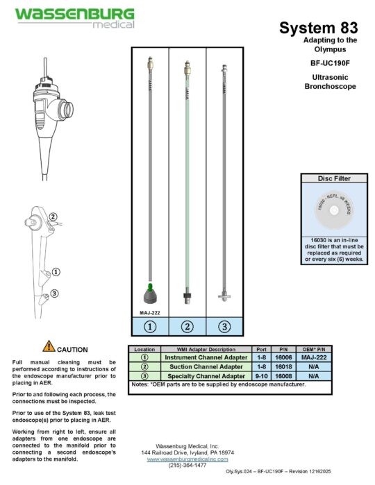 Adapting to Olympus BF-UC190F Ultrasonic Bronchoscope