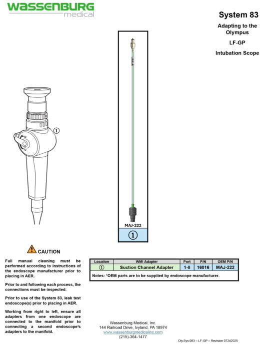 Adapting to Olympus LF-GP Intubation Scope