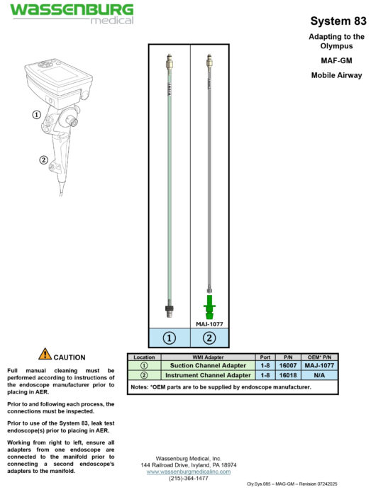 Oly.Sys.085 - MAF-GM -Rev 07242025 Adapting to Olympus MAF-GM Mobile Airway