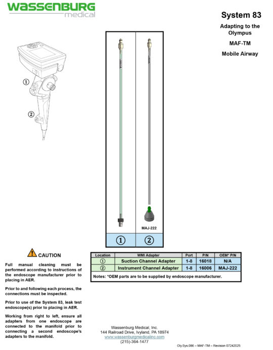 Adapting to Olympus MAF-TM Mobile Airway