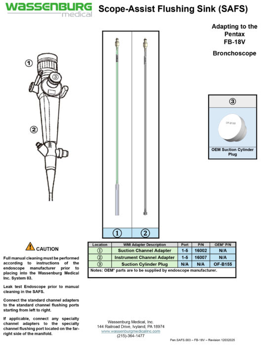 Adapting to Pentax FB-18V Bronchoscope