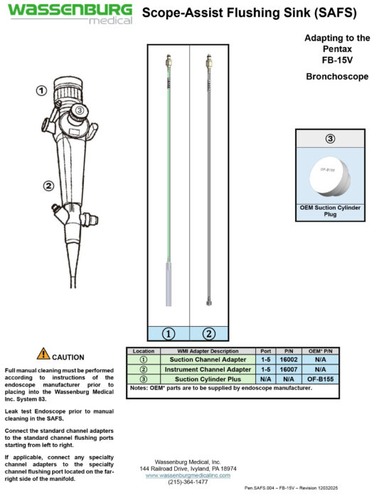 Adapting to Pentax FB-15V Bronchoscope