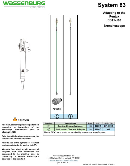Pen.Sys.001 - EB15-J10 - Rev 07242025 Adapting to Pentax EB15-J10 Bronchoscope