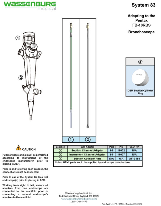 Pen.Sys.014 - FB-18RBS - Rev 07242025 Adapting to Pentax FB-18RBS Bronchoscope