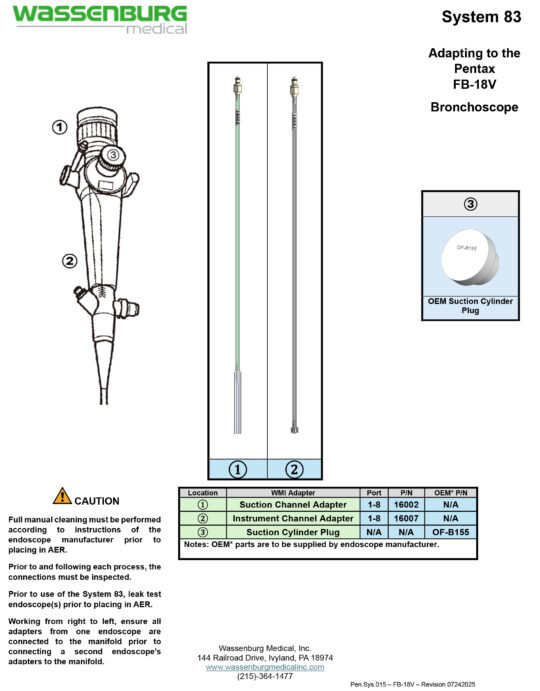 Pen.Sys.015 - FB-18V - Rev 07242025 Adapting to Pentax FB-18V Bronchoscope