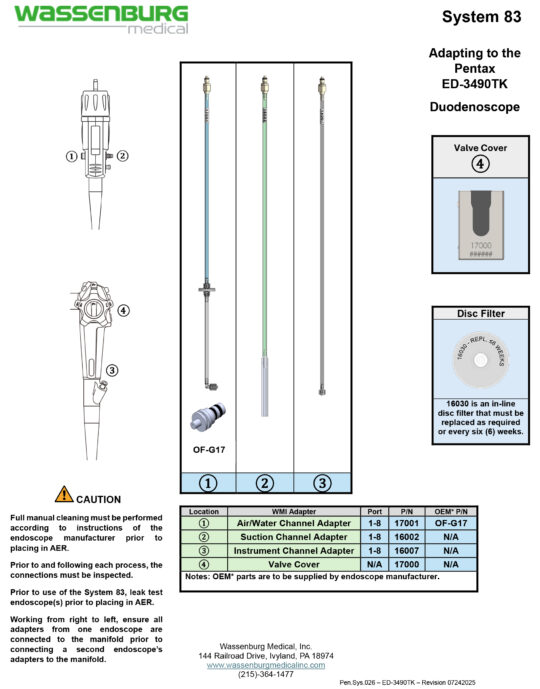 Pen.Sys.026 - ED-3490TK - Rev 07242025 Adapting to Pentax ED-3490TK Duodenoscope