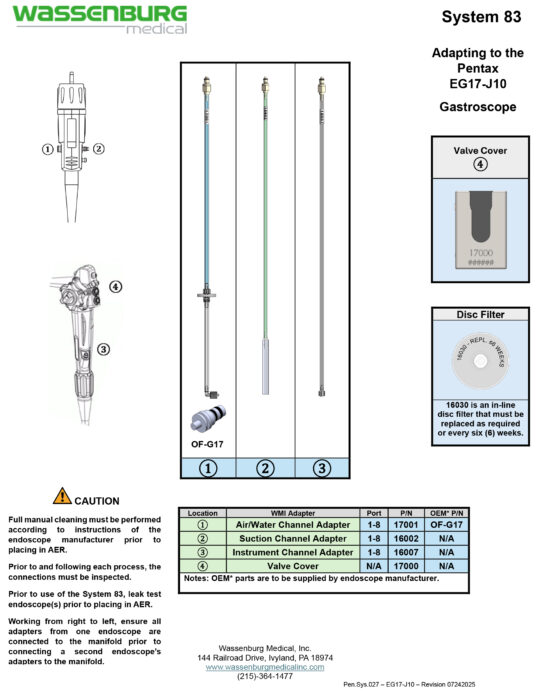 Adapting to Pentax EG17-J10 Gastroscope