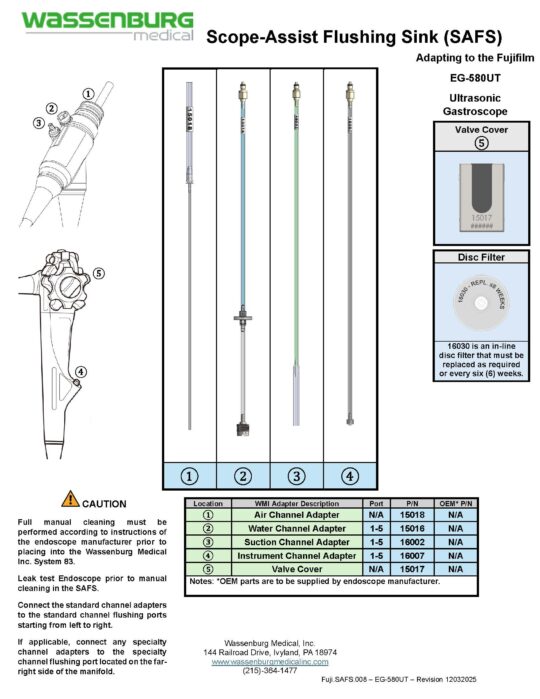 Fuji.SAFS.008 - EG-580UT - Rev 12032025 Adapting to Fujifilm EG-580UT Gastroscope