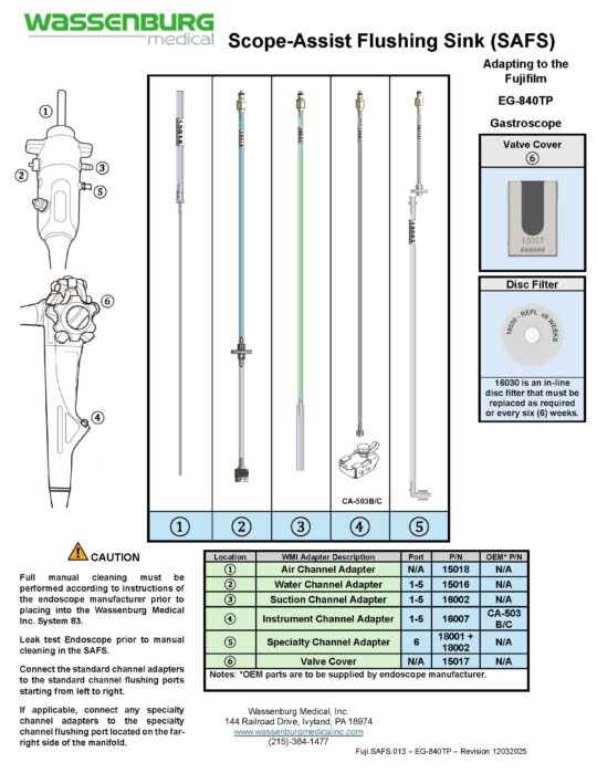 Fuji.SAFS.013 - EG-840TP - Rev 12032025 Adapting to Fujifilm EG-840TP Gastroscope
