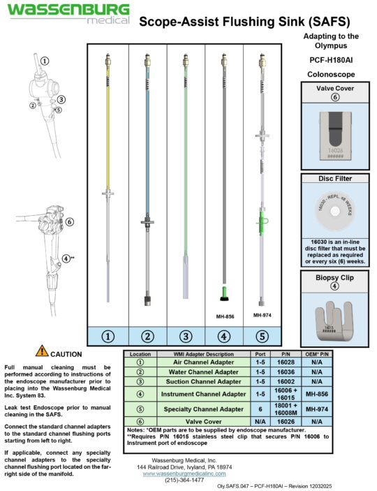 Oly.SAFS.047 - PCF-H180AI - Rev 12032025 Adapting to Olympus PCF-H180AI Colonoscope