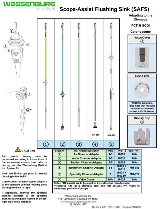 Oly.SAFS.049 - PCF-H190DI - Rev 12032025 Adapting to Olympus PCF-H190DI Colonoscope