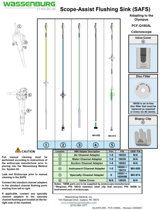 Oly.SAFS.059 - PCF-Q180AL - Rev 12032025 Adapting to Olympus PCF-Q180AL Colonoscope