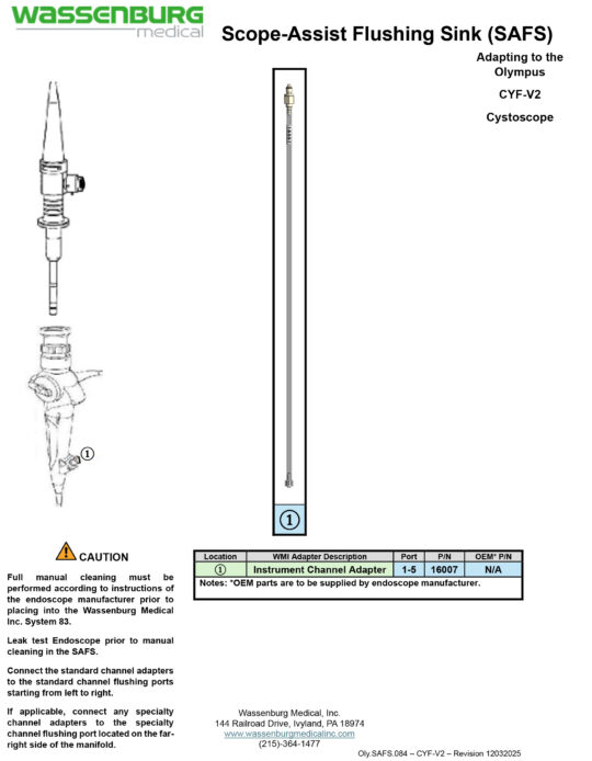 Oly.SAFS.084 - CYF-V2 - Rev 12032025 Adapting to Olympus CYF-V2 Cystoscope
