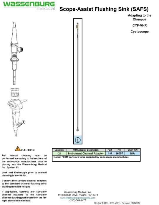 Oly.SAFS.089 - CYF-VHR - Rev 12032025 Adapting to Olympus CYF-VHR Cystoscope