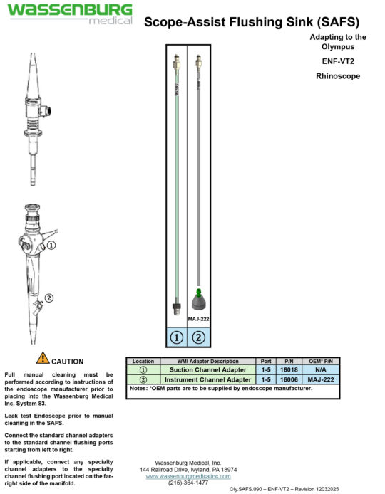 Oly.SAFS.090 - ENF-VT2 - Rev 12032025 Adapting to Olympus ENF-VT2 Rhinoscope