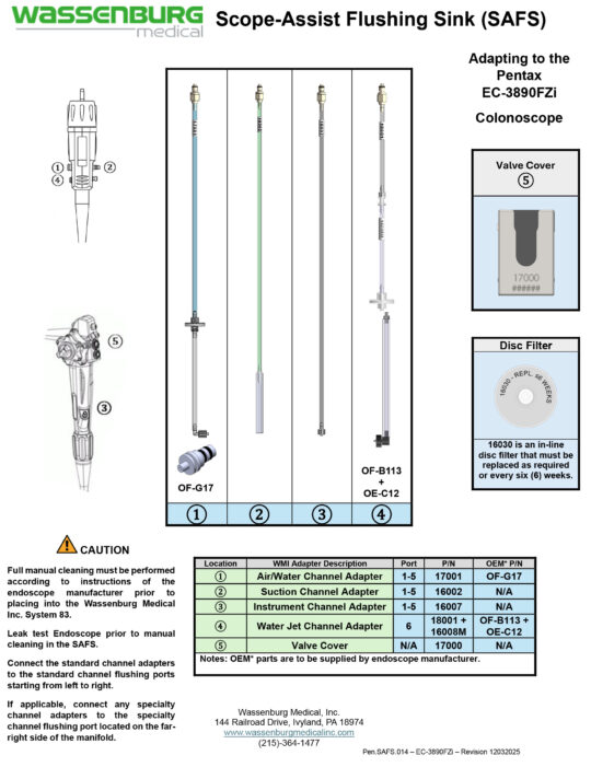 Pen.SAFS.014 - EC-3890FZi - Rev 12032025 Adapting to Pentax EC-3890FZi Colonoscope