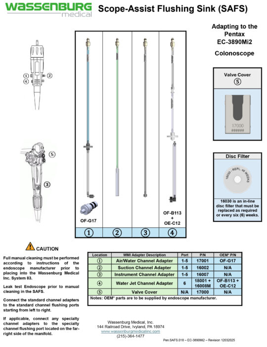 Pen.SAFS.018 - EC-3890Mi2 - Rev 12032025 Adapting to Pentax EC-3890Mi2 Colonoscope
