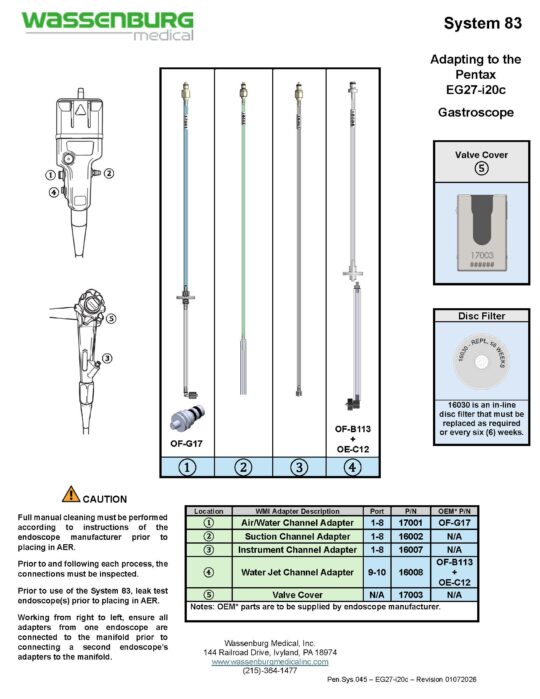 Adapting to Pentax EG27-i20c Gastroscope