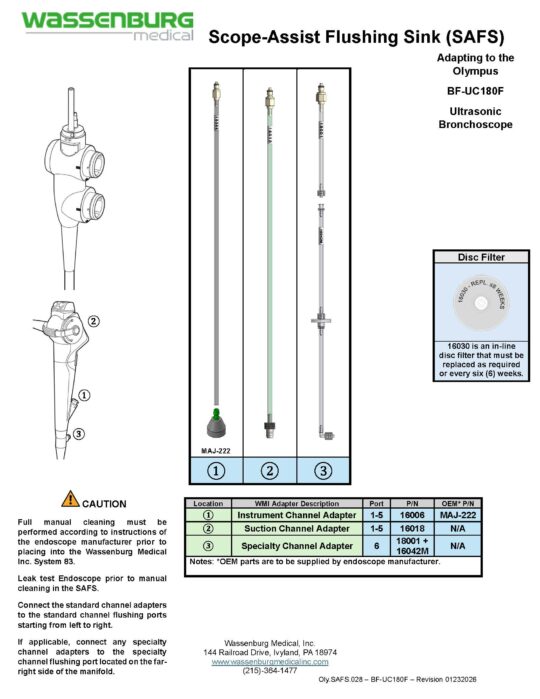 Adapting to Olympus BF-UC180F Ultrasonic Bronchoscope