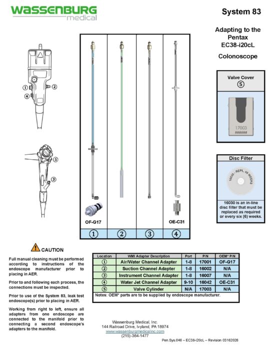 Adapting to Pentax EC38-i20cL Colonoscope