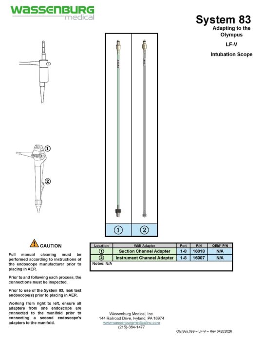 Oly.Sys.099 -LF-V - Rev 04282026 Adapting to Olympus LF-V Intubation Endoscope