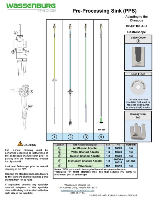 Oly.PPS.002 - GF-UE160-AL5 - Rev 06162026 Adapting to Olympus GF-UE160-AL5 Ultrasonic Gastroscope