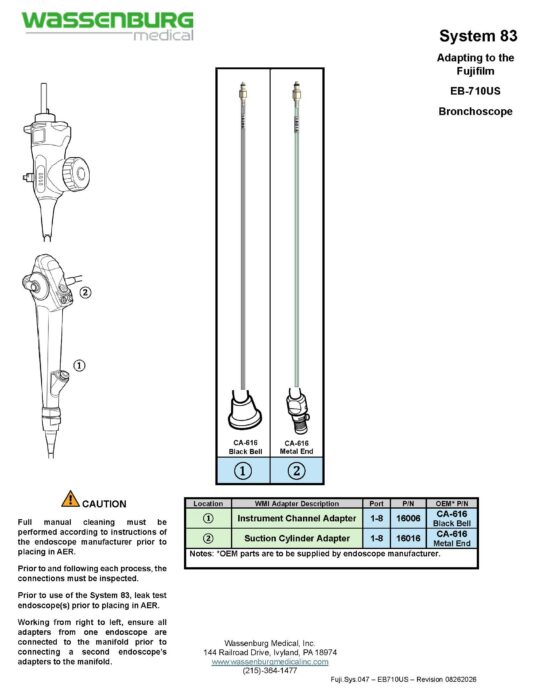 Adapting to Fujifilm EB-710US Bronchoscope